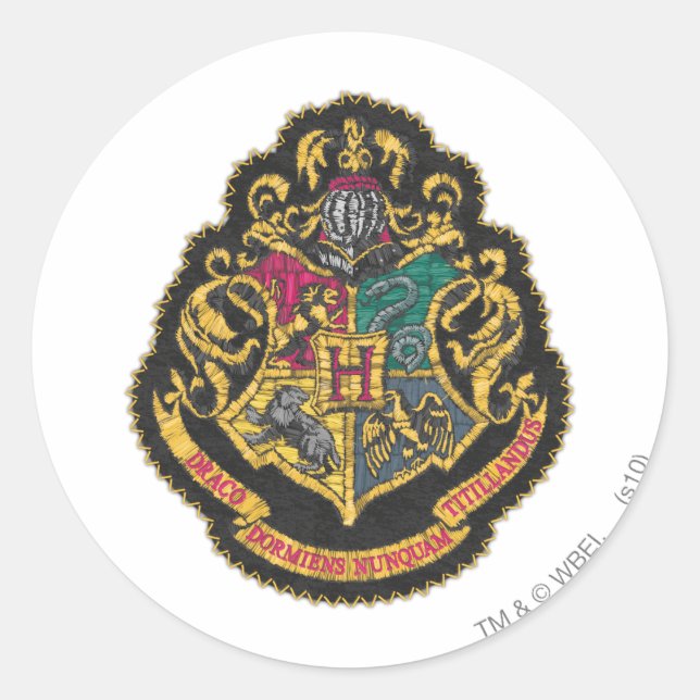 Adesivo Redondo Harry Potter | Hogwarts Crest (Frente)