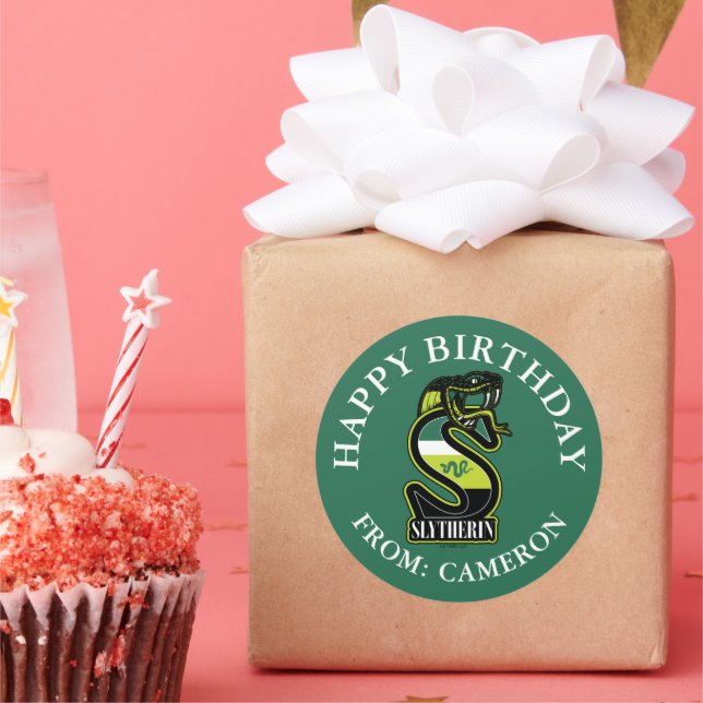 Adesivo Redondo HARRY POTTER™ | Parabéns SLYTHERIN™ (Festa)