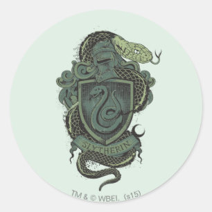 Adesivo Redondo Harry Potter   Slytherin Crest