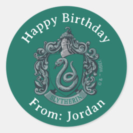 Adesivo Redondo Harry Potter | Slytherin Crest Green