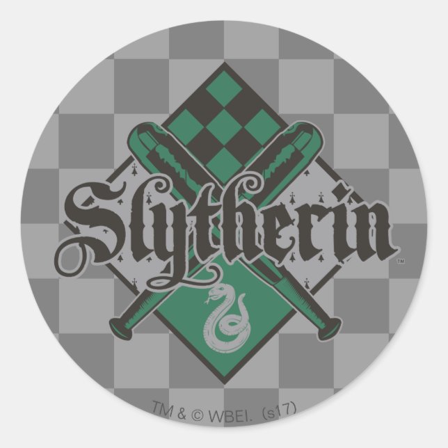 Adesivo Redondo Harry Potter | Slytherin QUIDDITCH™ Crest (Frente)