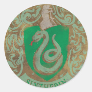 Adesivo Redondo Harry Potter   Slytherin Vintage