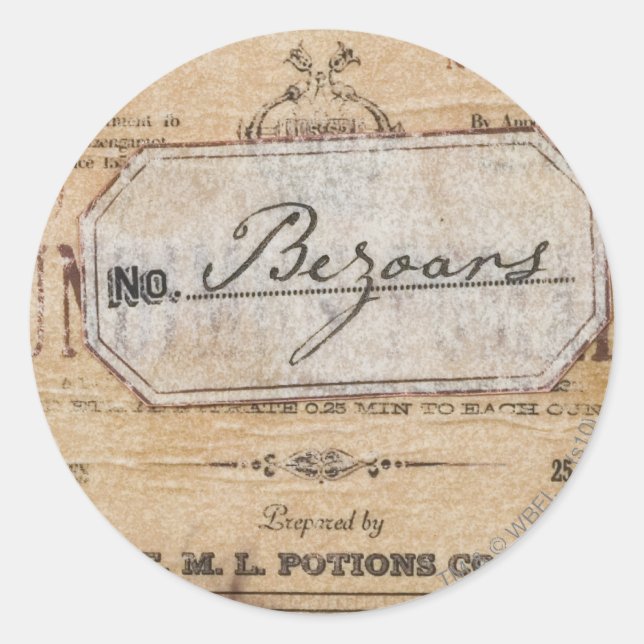 Adesivo Redondo Harry Potter Spell | Bezoares (Frente)