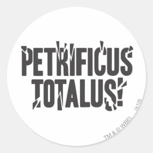 Adesivo Redondo Harry Potter Spell   Petrificus Totalus!