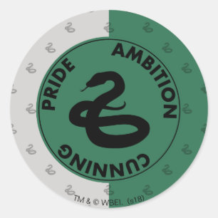 Adesivo Redondo Harry Potter   Traços para casas SLYTHERIN™ Gráfic