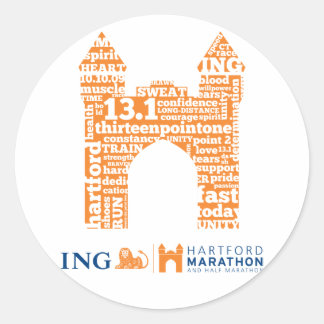 Adesivo Redondo Hartford Half-Marathon: Arch