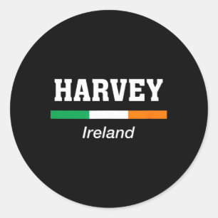 Adesivo Redondo Harvey Irish Family Name Dia de São Patrício Irlan