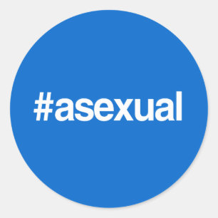 ADESIVO REDONDO HASHTAG ASEXUAL