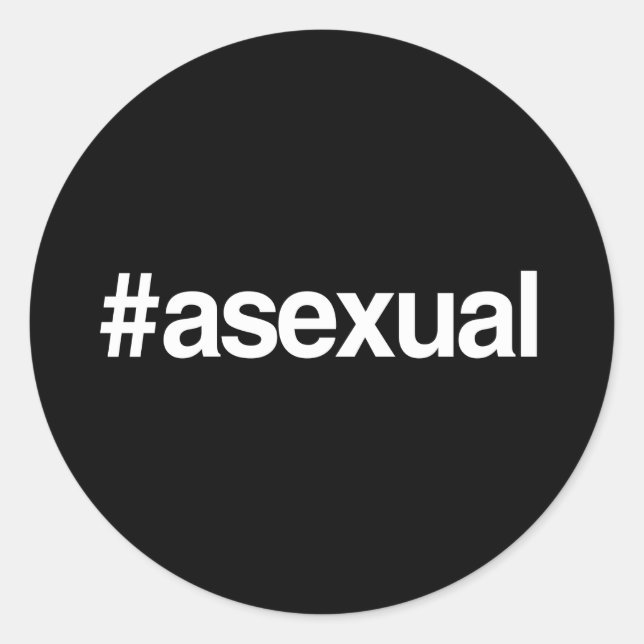 ADESIVO REDONDO HASHTAG ASSEXUAL (Frente)