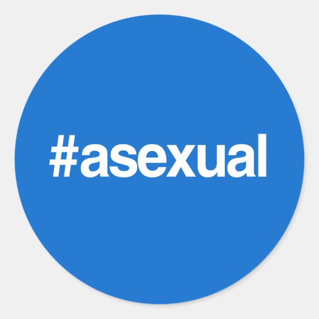 ADESIVO REDONDO HASHTAG ASSEXUAL (Frente)