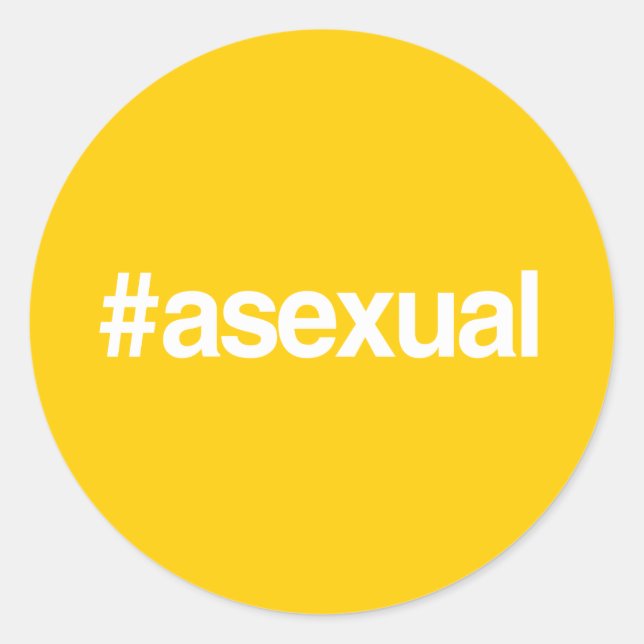 ADESIVO REDONDO HASHTAG ASSEXUAL (Frente)