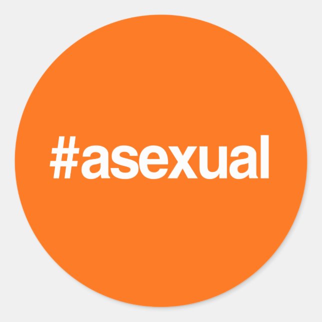 ADESIVO REDONDO HASHTAG ASSEXUAL (Frente)