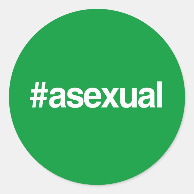 ADESIVO REDONDO HASHTAG ASSEXUAL (Frente)