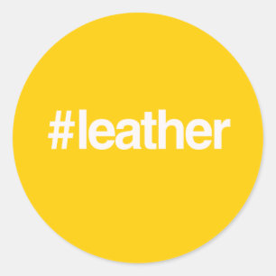 ADESIVO REDONDO HASHTAG LEATHER