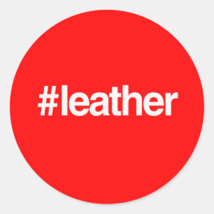 ADESIVO REDONDO HASHTAG LEATHER