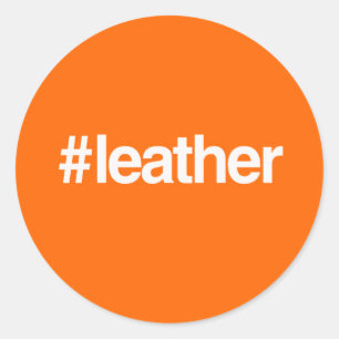 ADESIVO REDONDO HASHTAG LEATHER