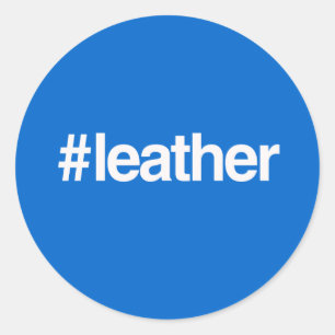 ADESIVO REDONDO HASHTAG LEATHER