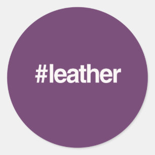 ADESIVO REDONDO HASHTAG LEATHER