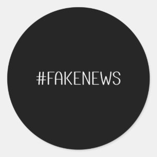 Adesivo Redondo Hashtag Notícias Falsas Política Meios de Comunica