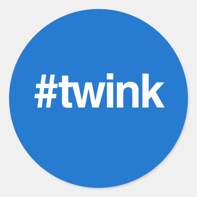 ADESIVO REDONDO HASHTAG TWINK (Frente)
