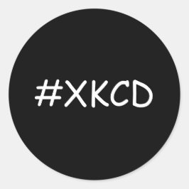 Adesivo Redondo hashtag xkcd