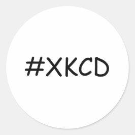 Adesivo Redondo hashtag xkcd