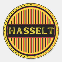Adesivo Redondo Hasselt City Pride Emblem – Belgian Identity
