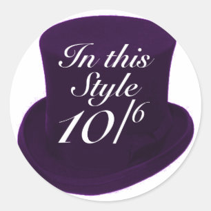 Adesivo Redondo Hatter louco - roxo