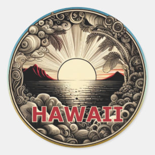 Adesivo Redondo Havaí