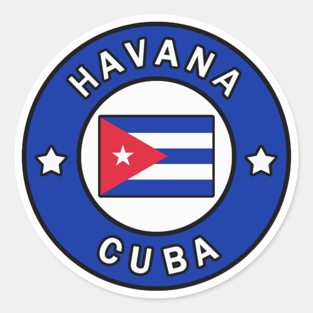 Adesivo Redondo Havana Cuba (Frente)