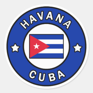 Adesivo Redondo Havana Cuba