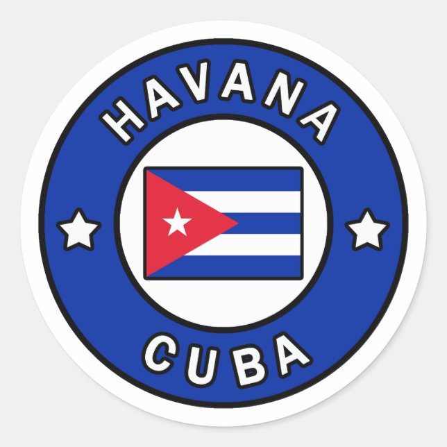Adesivo Redondo Havana Cuba (Frente)