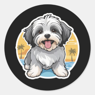 Adesivo Redondo Havanese Sticker