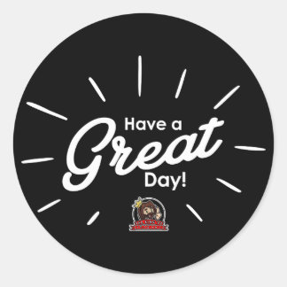Adesivo Redondo Have A Great Day Sticker (Black)