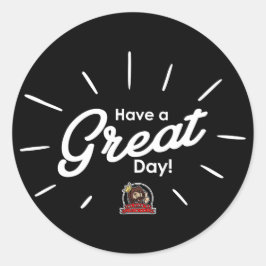 Adesivo Redondo Have A Great Day Sticker (Black)