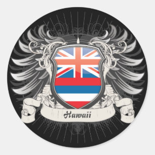 Adesivo Redondo Hawaii Crest