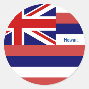 Adesivo Redondo Hawaii Flag