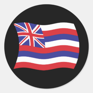 Adesivo Redondo Hawaii Flag Sticker