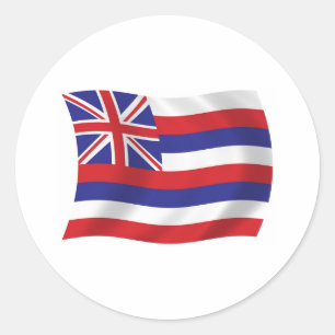 Adesivo Redondo Hawaii Flag Sticker