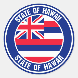 Adesivo Redondo Hawaii Round Emblem