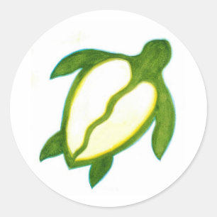 Adesivo Redondo Hawaiian Honu