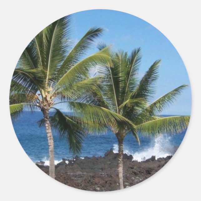 Adesivo Redondo Hawaiian Sticker (Frente)