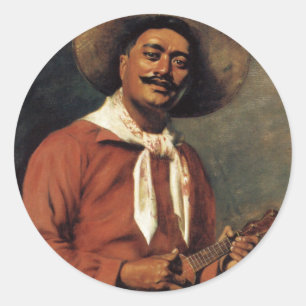 Adesivo Redondo "Hawaiian Troubadour" - Hubert Vos Sticker