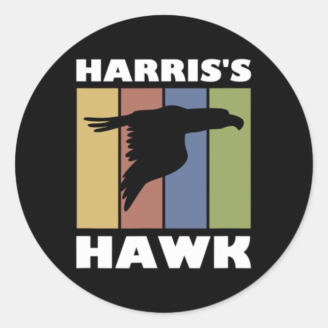 Adesivo Redondo Hawk Falcon Hunter (Frente)