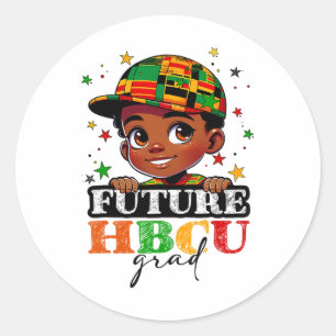 Adesivo Redondo Hbcu Futuro Formando História Negra Rapazes Gradua