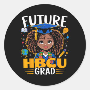 Adesivo Redondo Hbcu Futuro Formando Negra Graduação Hbcu