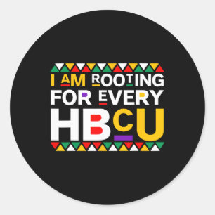 Adesivo Redondo Hbcu História Negra Mês Eu estou torcendo por cada
