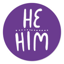 HE / HIM Pronuncia Manual Roxo Conjunto de
