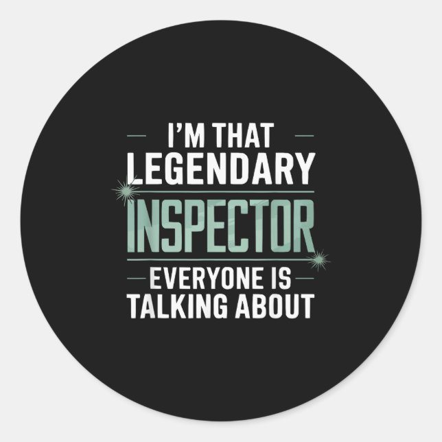 Adesivo Redondo Health Inspector Job Profession Public Health _1  (Frente)