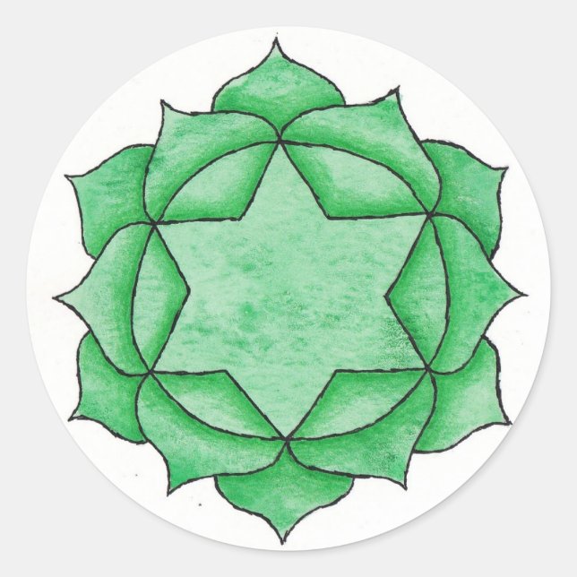 Adesivo Redondo Heart Chakra Sticker (Frente)